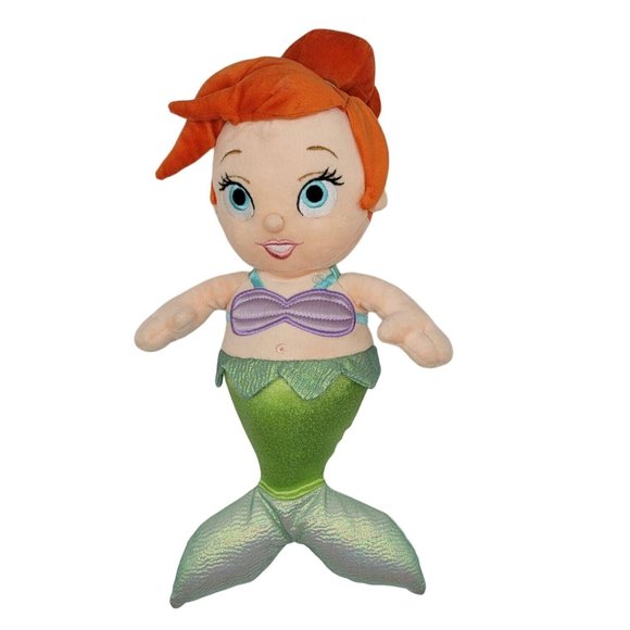 Disney Parks Babies Ariel Princess Little Mermaid Soft Doll 14" Embroider Plush - Picture 1 of 9
